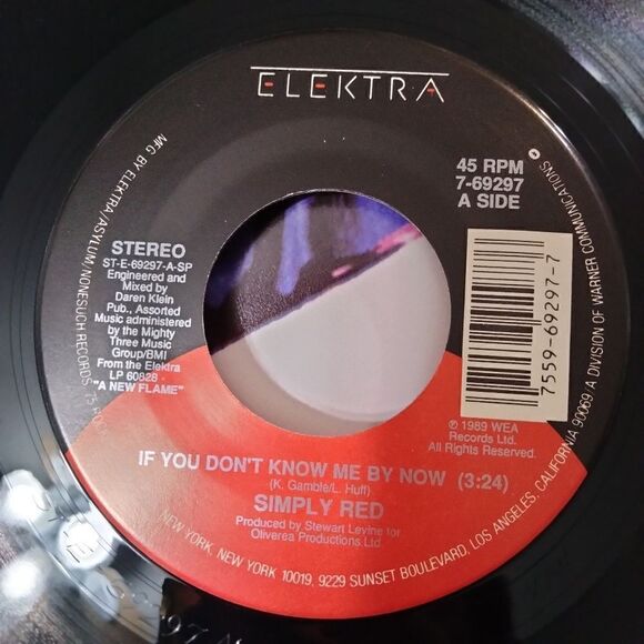 Simply Red If You Don't Know Me By Now 45 Record Elektra Asylum Records - Picture 3 of 6